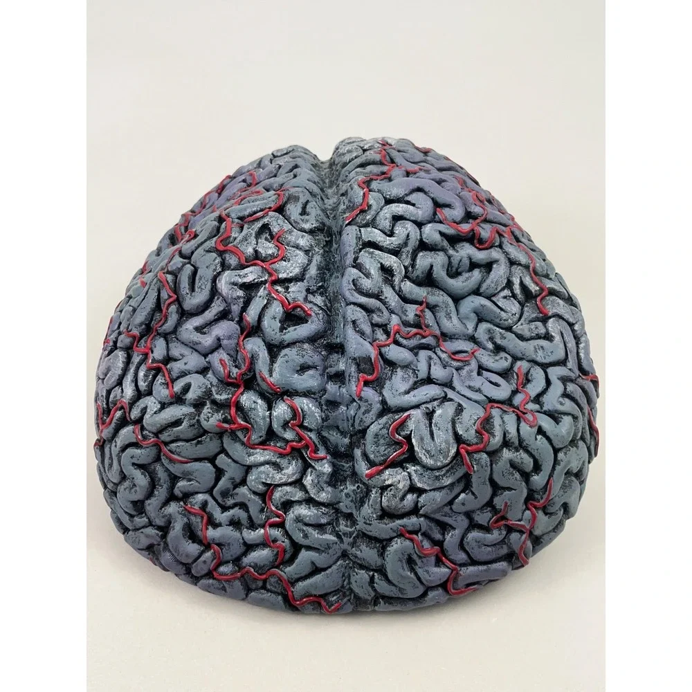 Vintage 2000 Disguise Inc. Brain Eyes Halloween Hat Cap Costume Rubber Mask